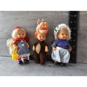 Vintage FAMOSA Los Cuentos de Barriguitas Caperucita Rojas Dolls Spain #9019